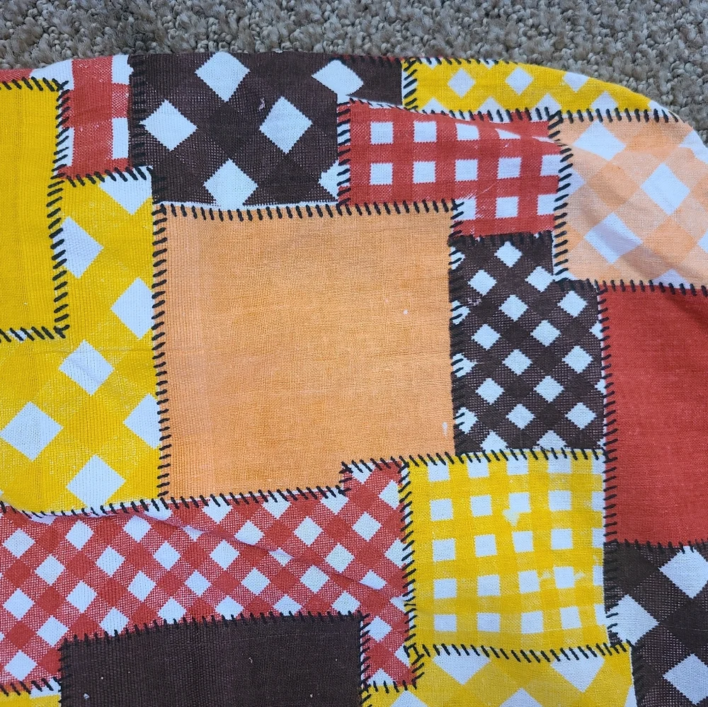 Vintage Patchwork Laundry Bag 1970's